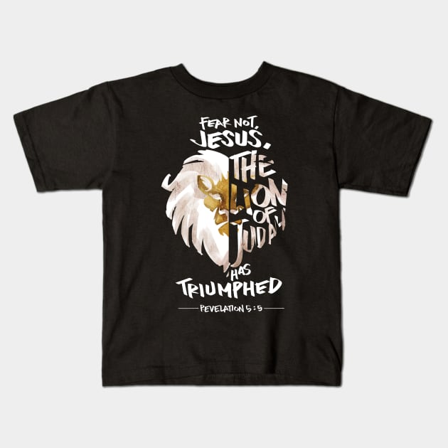 Jesus is the Lion of Judah Christian Fashion Gifts Kids T-Shirt by Creative Expression By Corine